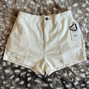 NWT RVCA Corduroy Cream Shorts